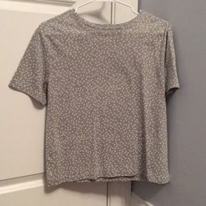 Uniqlo Grey and white patterned shirt